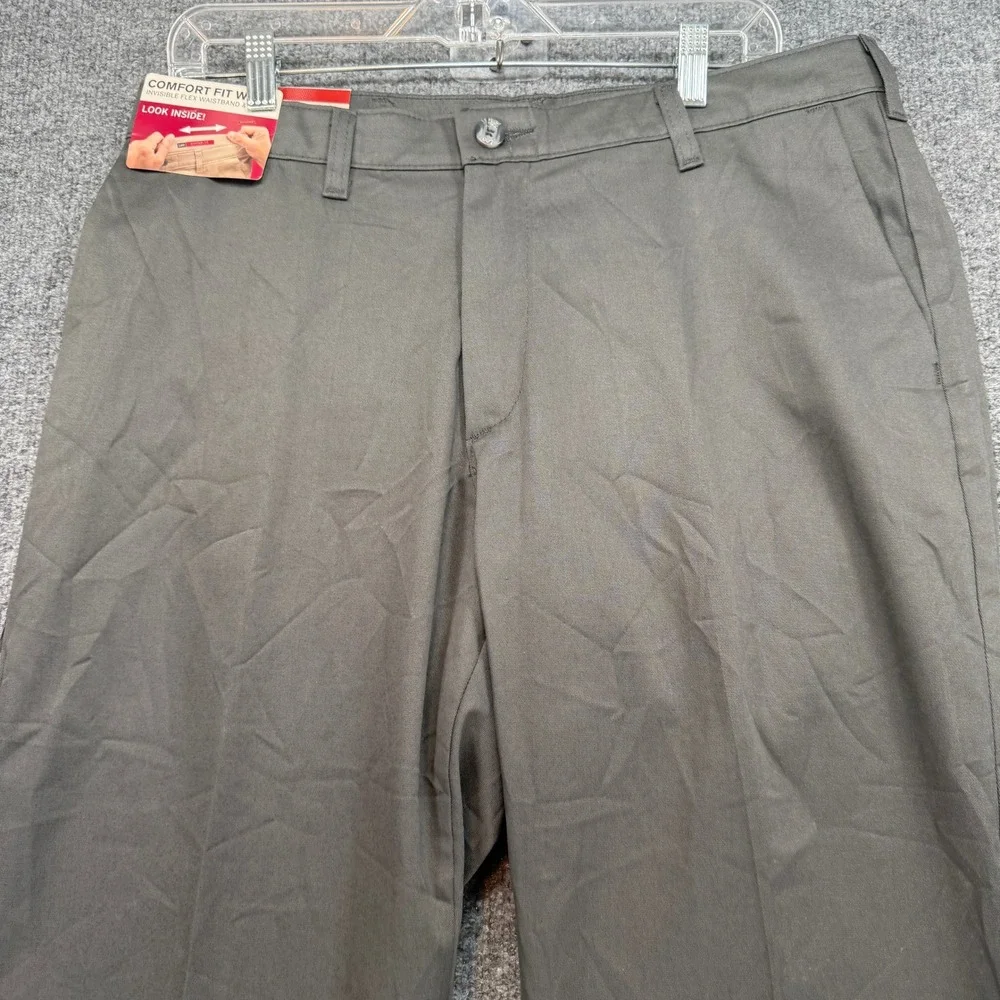 Lee Relaxed Fit Pants Mens 34x29 Gray Custom Fit‎ Wrinkle Resistant Chino NEW